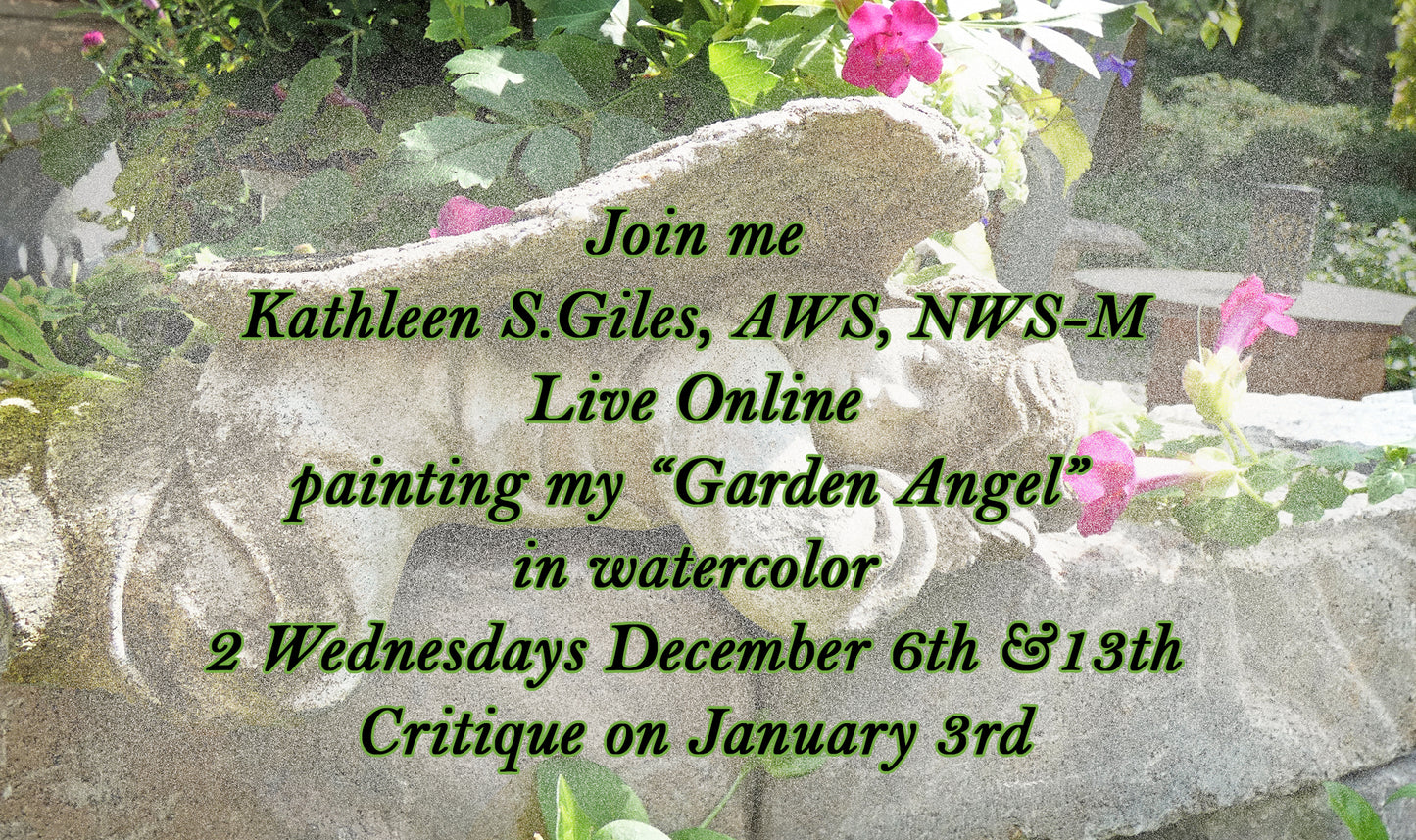 Live Class Painting "Garden Angel" on Zoom