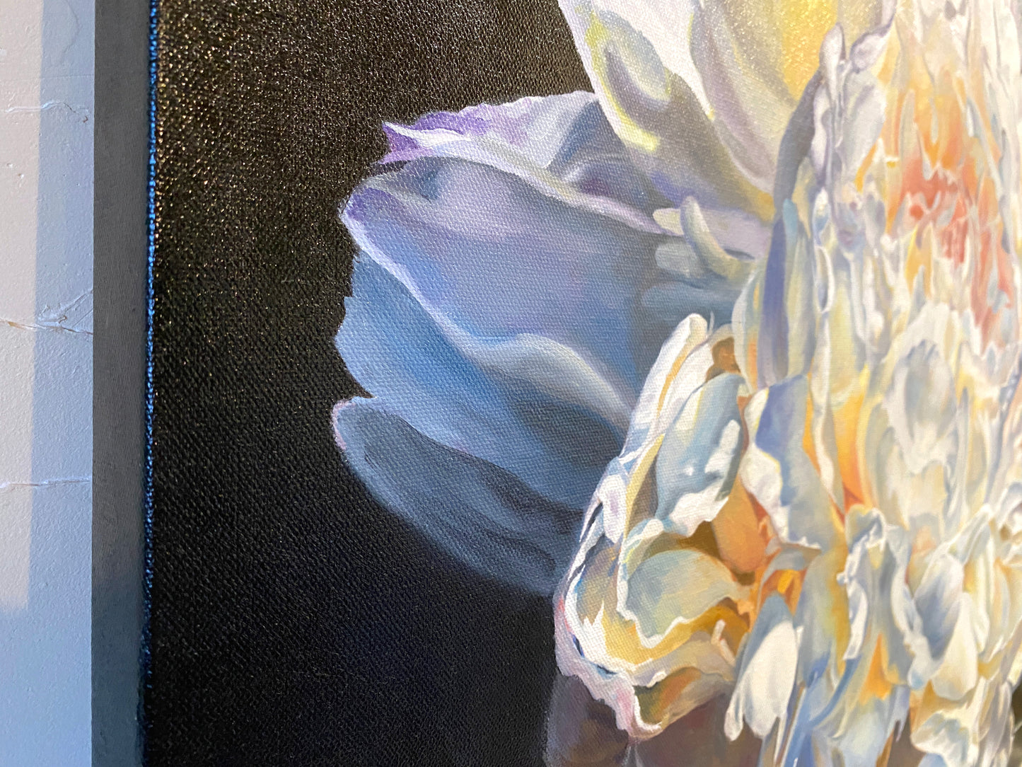 Original Oil Painting Midnight Peony