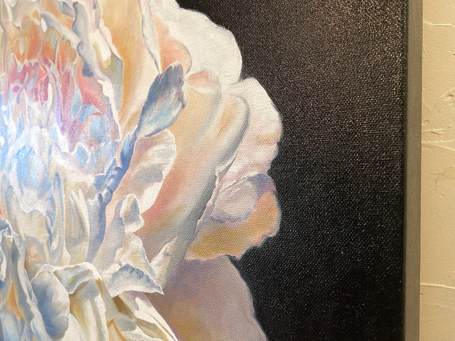 Original Oil Painting Midnight Peony
