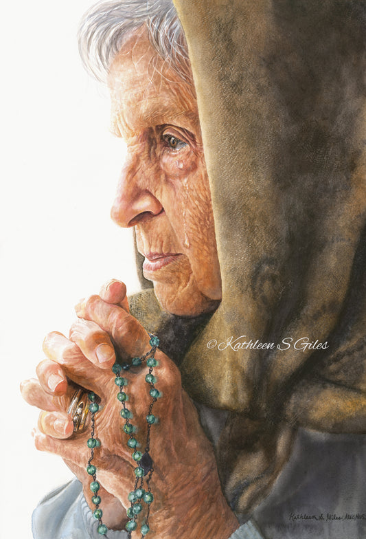 Original Watercolor Tears for Ukraine ll