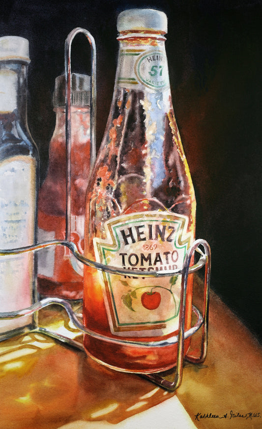 Original Watercolor Painting of "Diner Still-life"