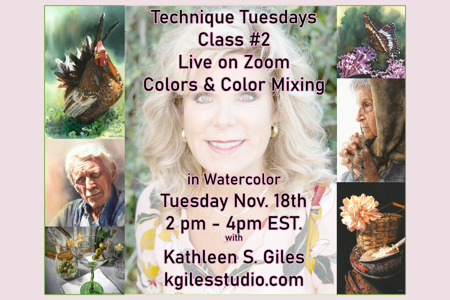 Technique Tuesdays: Class #2 Colors and Color Mixing Live on Zoom