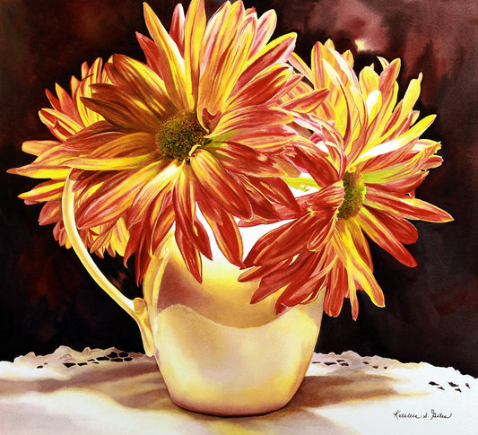 Vase of Dahlias